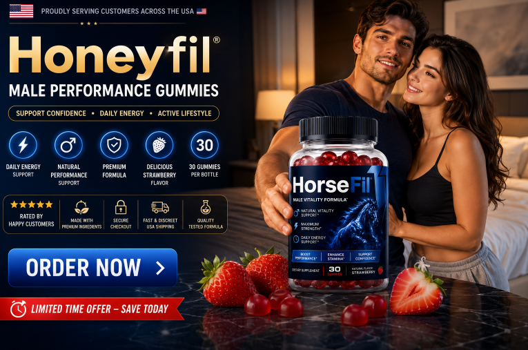 Honeyfil Male Performance Gummies official bottle